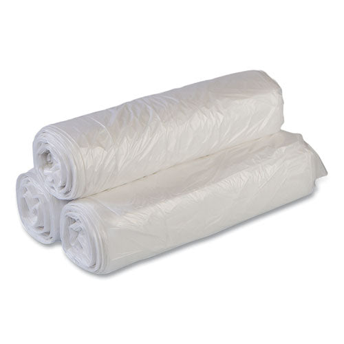 Image of Inteplast Group High-Density Commercial Can Liner Value Pack, 55 gal, 11 mic, 36" x 58", Clear, Interleaved Roll, 25 Bags/Roll, 8 Rolls/CT
