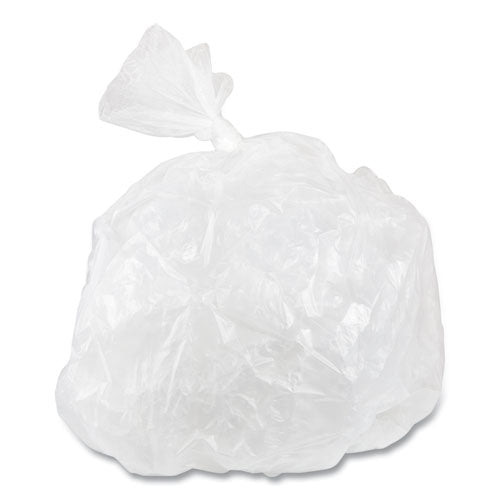 Image of Inteplast Group High-Density Commercial Can Liner Value Pack, 55 gal, 11 mic, 36" x 58", Clear, Interleaved Roll, 25 Bags/Roll, 8 Rolls/CT