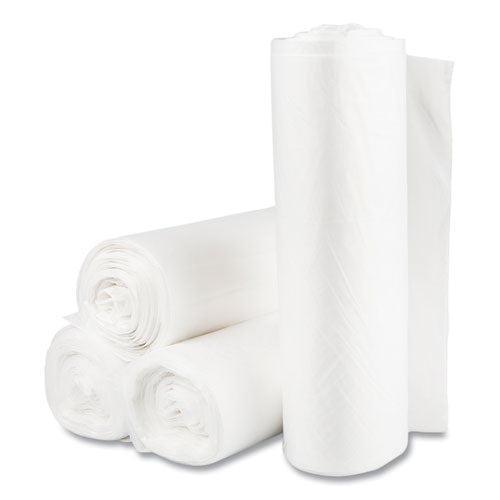 Image of Inteplast Group High-Density Commercial Can Liner Value Pack, 60 gal, 14 mic, 38" x 58", Clear, Interleaved Roll, 25 Bags/Roll, 8 Rolls/CT