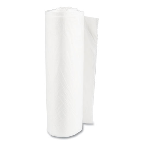 Image of Inteplast Group High-Density Commercial Can Liner Value Pack, 60 gal, 14 mic, 38" x 58", Clear, Interleaved Roll, 25 Bags/Roll, 8 Rolls/CT