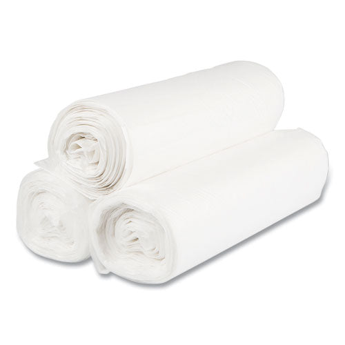 Image of Inteplast Group High-Density Commercial Can Liner Value Pack, 60 gal, 14 mic, 38" x 58", Clear, Interleaved Roll, 25 Bags/Roll, 8 Rolls/CT