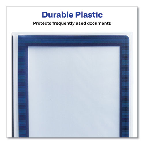 Image of Avery® Flexi-View Binder with Round Rings, 3 Rings, 1" Capacity, 11 x 8.5, Blue