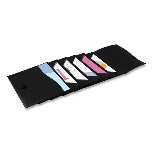 Image of Avery® Slide and View Expanding File, 6 Sections, Hook/Loop Closure, Letter Size, Black