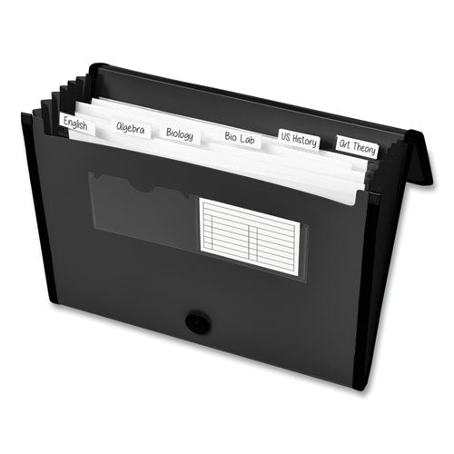 Image of Avery® Expanding File Folder Organizer, 7 Sections, Hook/Loop Closure, Letter Size, Black