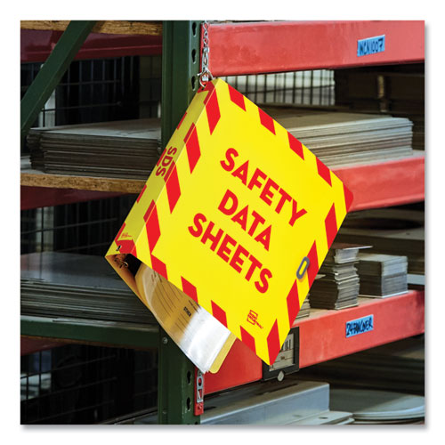 Image of Avery® UltraDuty Safety Data Sheet Binder Bundle, 3 Rings, 3" Capacity, 11 x 8.5, Yellow/Red
