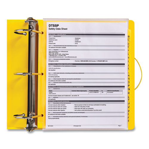 Image of Avery® UltraDuty Safety Data Sheet Binder Bundle, 3 Rings, 3" Capacity, 11 x 8.5, Yellow/Red
