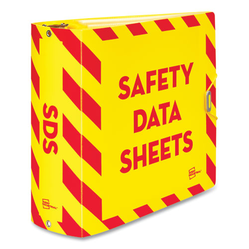 Image of Avery® UltraDuty Safety Data Sheet Binder Bundle, 3 Rings, 3" Capacity, 11 x 8.5, Yellow/Red