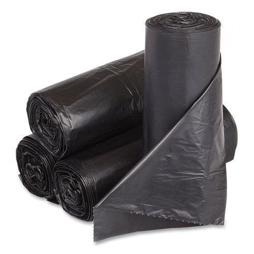 Image of Inteplast Group High-Density Commercial Can Liners, 33 gal, 14 mic, 30" x 43", Blue, Interleaved Roll, 25 Bags/Roll, 10 Rolls/Carton