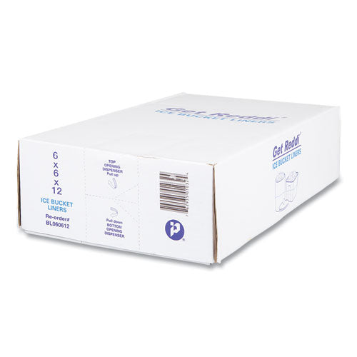 Image of Inteplast Group Ice Bucket Liner Bags, 96 oz, 6" x 6" x 12", Clear, 1,000/Carton