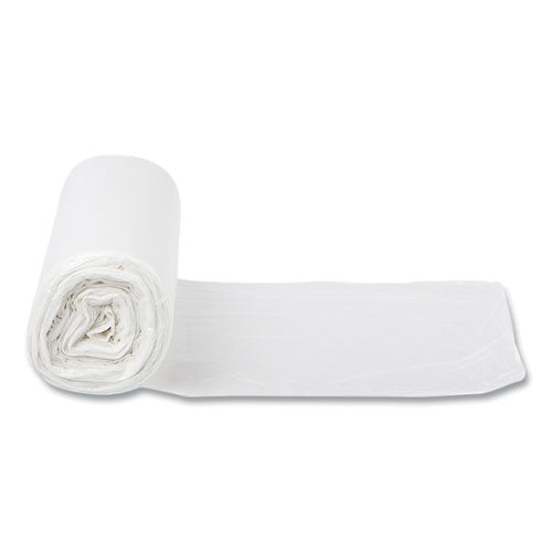 Image of Inteplast Group High-Density Commercial Can Liners, 10 gal, 5 mic, 24" x 24", Natural, Perforated Roll, 50 Bags/Roll, 20 Rolls/Carton