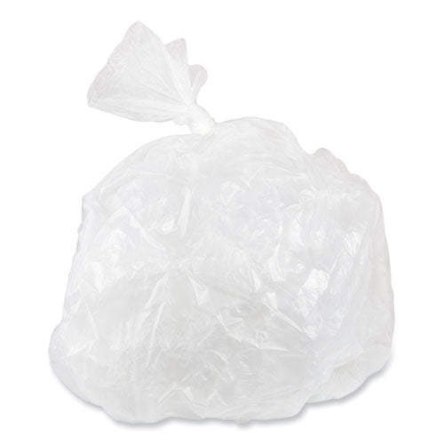 Image of Inteplast Group High-Density Commercial Can Liners, 10 gal, 5 mic, 24" x 24", Natural, Perforated Roll, 50 Bags/Roll, 20 Rolls/Carton