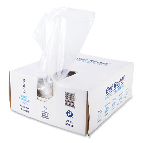 Image of Inteplast Group Food Bags, 5.5 gal, 10" x 8" x 24", Clear, 500/Carton