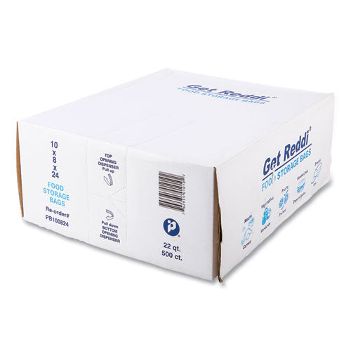 Image of Inteplast Group Food Bags, 5.5 gal, 10" x 8" x 24", Clear, 500/Carton