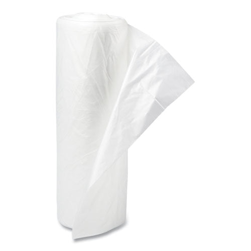 Image of Inteplast Group High-Density Commercial Can Liners, 30 gal, 13 mic, 30" x 37", Clear, Interleaved Roll, 25 Bags/Roll, 20 Rolls/Carton