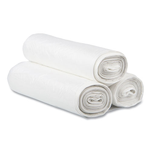 Image of Inteplast Group High-Density Commercial Can Liners, 30 gal, 13 mic, 30" x 37", Clear, Interleaved Roll, 25 Bags/Roll, 20 Rolls/Carton