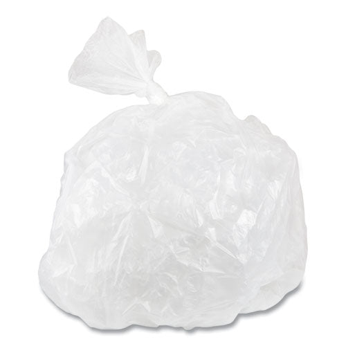 Image of Inteplast Group High-Density Commercial Can Liners, 30 gal, 13 mic, 30" x 37", Clear, Interleaved Roll, 25 Bags/Roll, 20 Rolls/Carton
