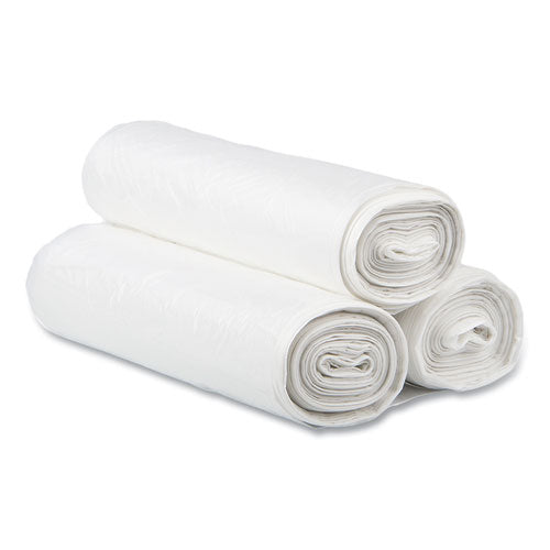 Image of Inteplast Group High-Density Commercial Can Liners, 30 gal, 16 mic, 30" x 37", Clear, Interleaved Roll, 25 Bags/Roll, 20 Rolls/Carton