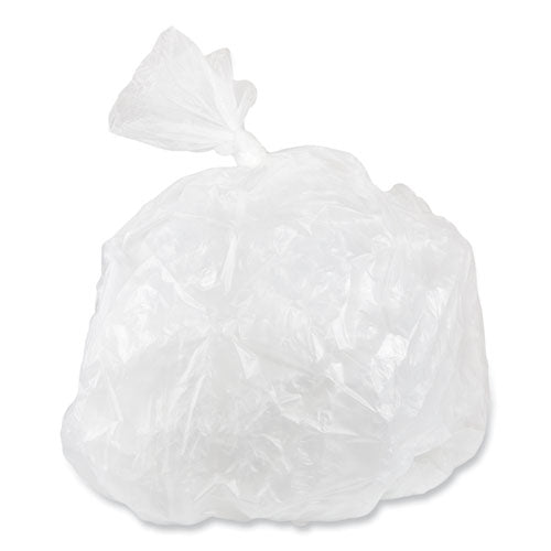 Image of Inteplast Group High-Density Commercial Can Liners, 30 gal, 16 mic, 30" x 37", Clear, Interleaved Roll, 25 Bags/Roll, 20 Rolls/Carton