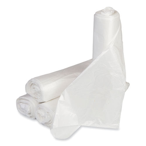 Image of Inteplast Group Low-Density Commercial Can Liners, 16 gal, 0.5 mil, 24" x 32", White, Interleaved Roll, 50 Bags/Roll, 10 Rolls/Carton