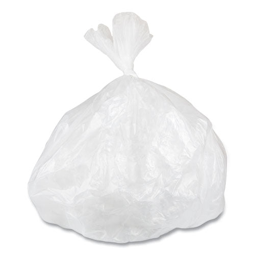 Image of Inteplast Group Low-Density Commercial Can Liners, 16 gal, 0.5 mil, 24" x 32", White, Interleaved Roll, 50 Bags/Roll, 10 Rolls/Carton