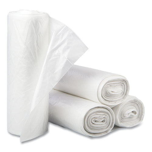 Image of Inteplast Group Low-Density Commercial Can Liners, 16 gal, 0.35 mil, 24" x 33", Clear, Perforated Roll, 50 Bags/Roll, 20 Rolls/Carton