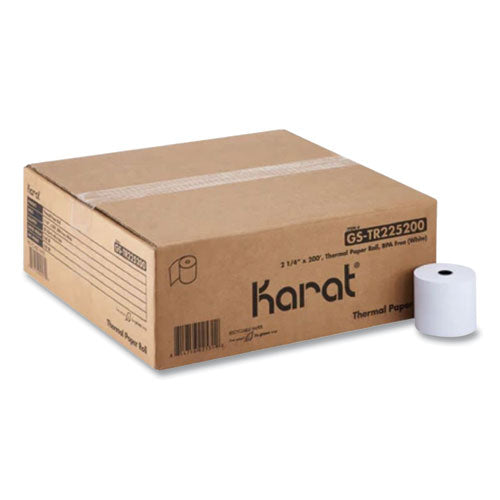 Image of Karat® Thermal Paper Rolls, 2.25" x 200 ft, White, 50/Carton