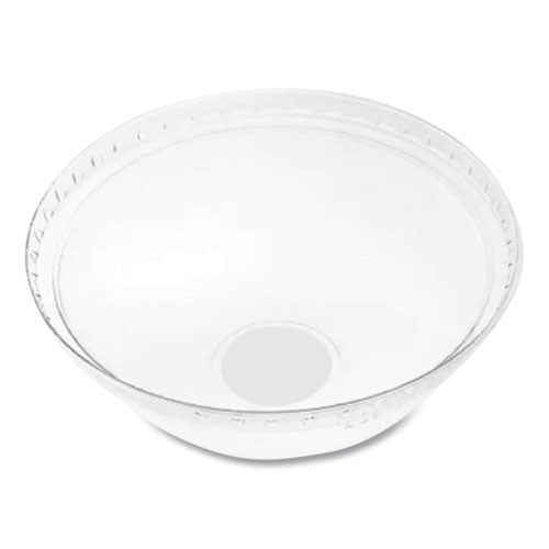 Image of Karat® PET Lids, Dome Lid, Fits 32 oz Cold Cups, Plastic, Clear, 500/Carton