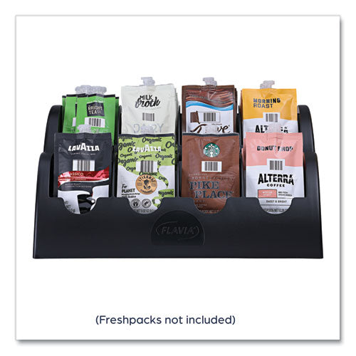 Image of FLAVIA® Small Merchandiser, 8 Compartments, 13.6 x 13 x 4.4, Black