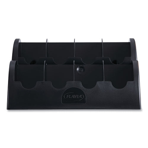Image of FLAVIA® Small Merchandiser, 8 Compartments, 13.6 x 13 x 4.4, Black