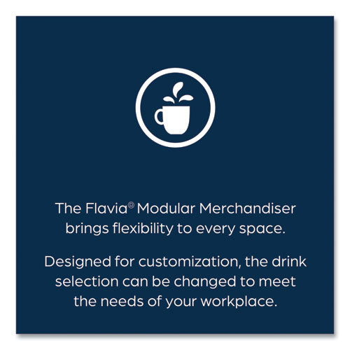 Image of FLAVIA® Four Column Merchandiser, 12 Compartments, 15.2 x 17.2 x 16.3, Black