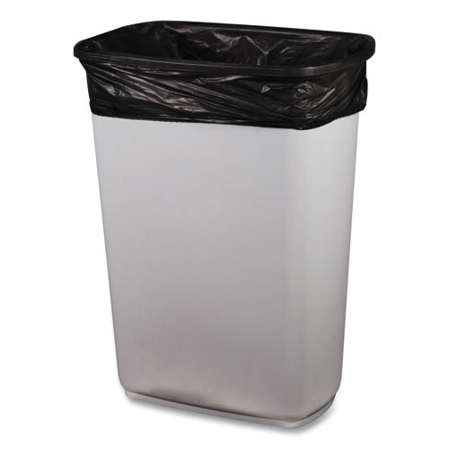Image of Boardwalk® Low-Density Waste Can Liners, 23 gal, 0.9 mil, 28" x 45", Black, Perforated Roll, 25 Bags/Roll, 8 Rolls/Carton