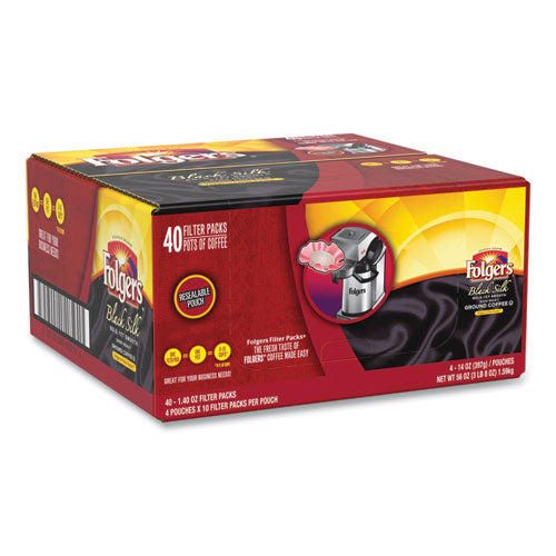 Image of Folgers® Coffee Filter Packs, Black Silk, 1.4 Oz Pack, 40packs/carton