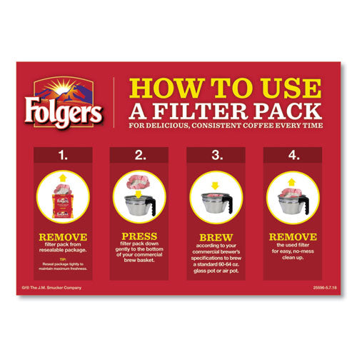 Image of Folgers® Coffee Filter Packs, Classic Roast, .9 Oz, 10 Filters/pack, 4 Packs/carton