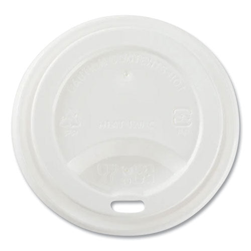 Image of Karat® Hot Cup Lids, Sipper Lid, Fits 8 oz Hot Cups, Plastic, White, 1,000/Carton