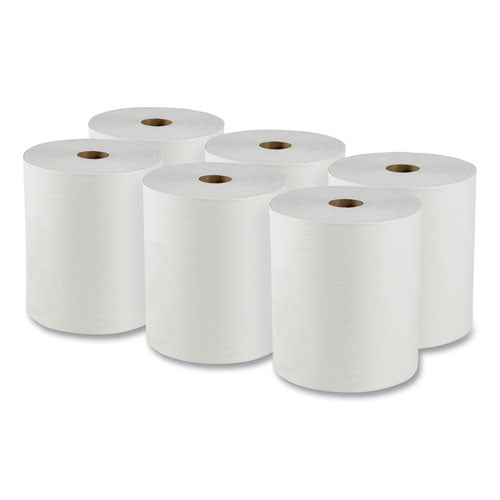 Image of Scott® Essential High Capacity Hard Roll Towels for Business, Absorbency Pockets, 1-Ply, 8" x 950 ft, 1.75" Core, White, 6 Rolls/CT