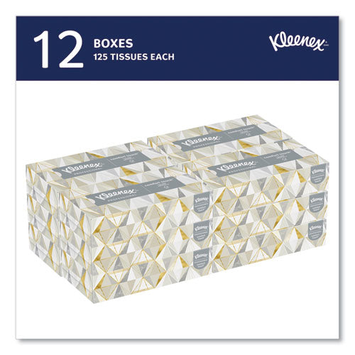 Image of Kleenex® White Facial Tissue for Business, 2-Ply, 125 Sheets/Box, 12 Boxes/Carton