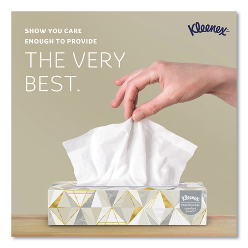 Image of Kleenex® White Facial Tissue for Business, 2-Ply, 125 Sheets/Box, 12 Boxes/Carton