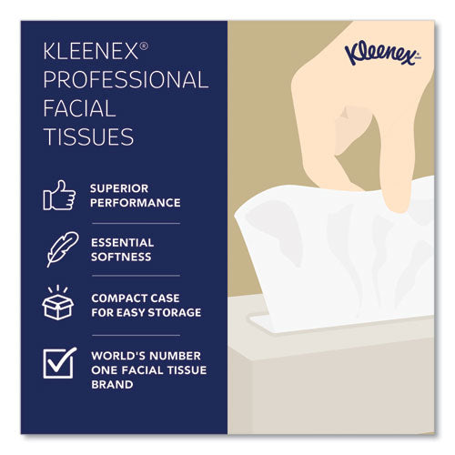 Image of Kleenex® White Facial Tissue for Business, 2-Ply, 125 Sheets/Box, 12 Boxes/Carton