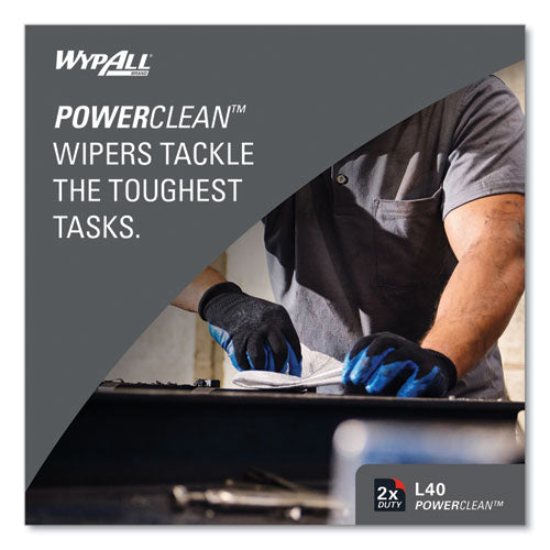 Image of WypAll® L40 Towels, 1/4 Fold, 12.5 x 12, White, 56/Box, 18 Packs/Carton