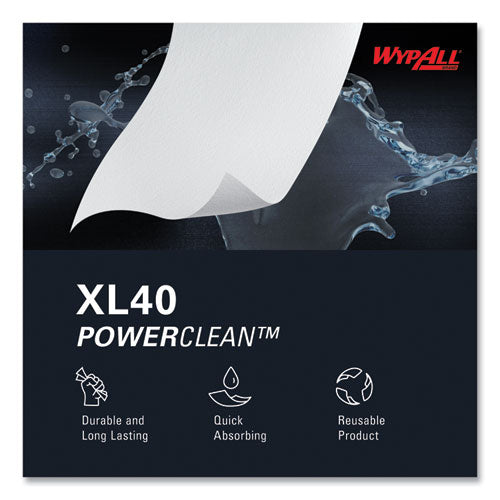 Image of WypAll® L40 Towels, 1/4 Fold, 12.5 x 12, White, 56/Box, 18 Packs/Carton