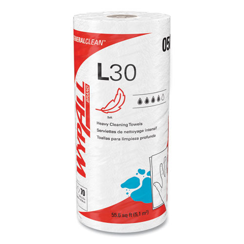 Image of WypAll® L30 Towels, 11 x 10.4, White, 70 Sheets/Roll