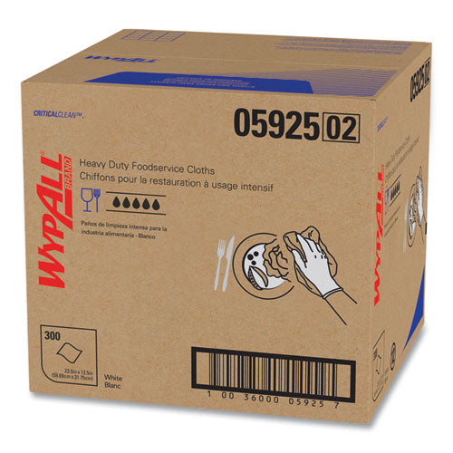 Image of WypAll® X70 Wipers, Kimfresh Antimicrobial, 12.5 x 23.5, Unscented, White, 300/Carton