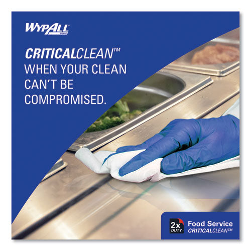 Image of WypAll® X70 Wipers, Kimfresh Antimicrobial, 12.5 x 23.5, Unscented, White, 300/Carton