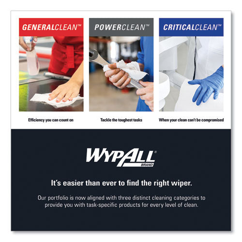Image of WypAll® X70 Wipers, Kimfresh Antimicrobial, 12.5 x 23.5, Unscented, White, 300/Carton
