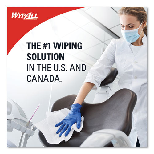 Image of WypAll® Critical Clean Wipers for Bleach, Disinfectants, Sanitizers WetTask Customizable Wet Wiping System, 90/Roll, 6 Rolls/Carton