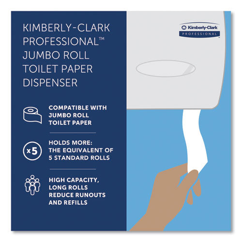 Image of Kimberly-Clark Professional JRT Jr. Escort Jumbo Bathroom Tissue Dispenser, 13.33 x 5.75 x 16, Smoke