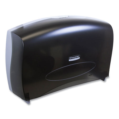 Image of Kimberly-Clark Professional Cored JRT Jumbo Combo Tissue Dispenser, 20.4 x 5.8 x 13.1, Smoke/Gray