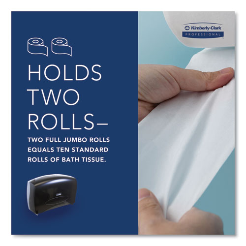 Image of Kimberly-Clark Professional Cored JRT Jumbo Combo Tissue Dispenser, 20.4 x 5.8 x 13.1, Smoke/Gray