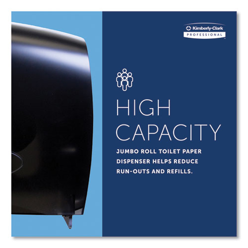 Image of Kimberly-Clark Professional Cored JRT Jumbo Combo Tissue Dispenser, 20.4 x 5.8 x 13.1, Smoke/Gray