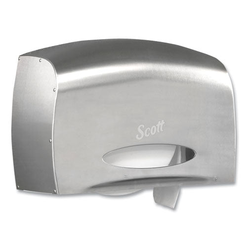 Image of Scott® Pro Coreless Jumbo Roll Tissue Dispenser, EZ Load, 14.38 x 6 x 9.75, Stainless Steel